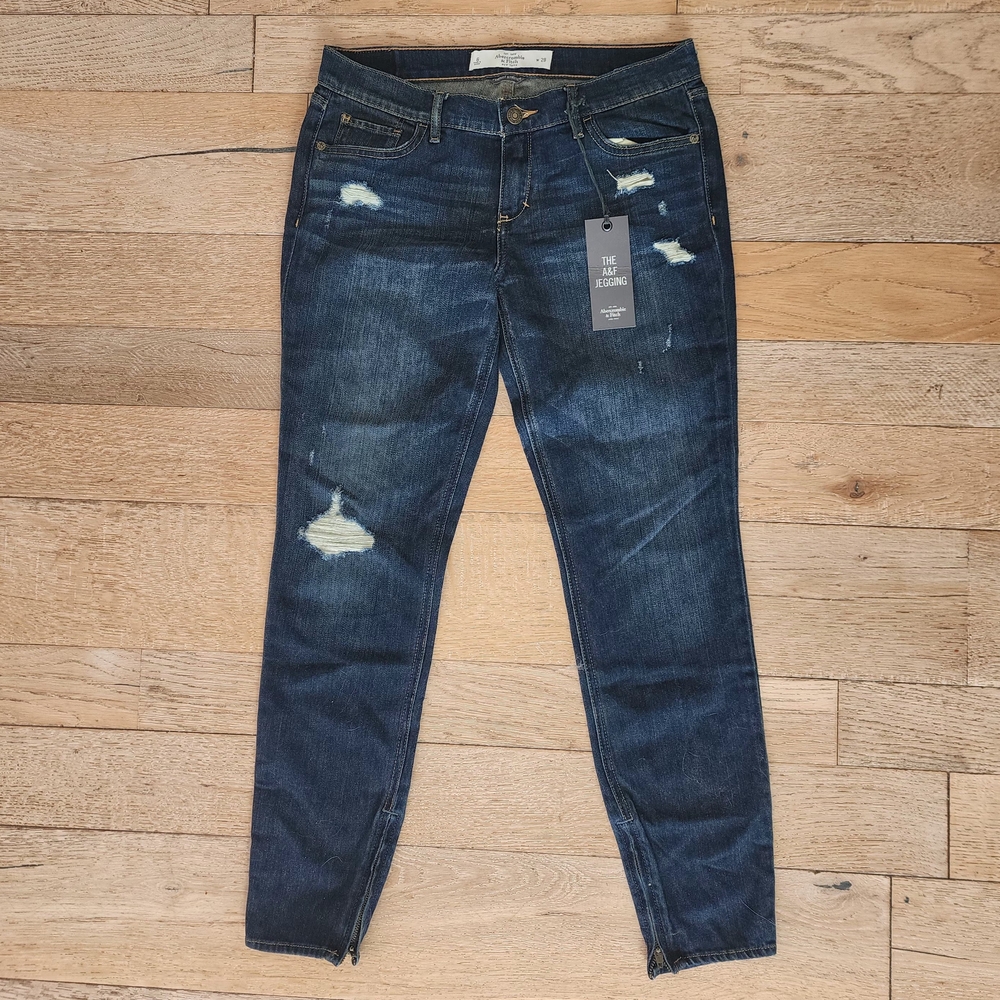 Abercrombie & Fitch Low Rise Distressed Jeggings Skinny Jeans Hipster Indie